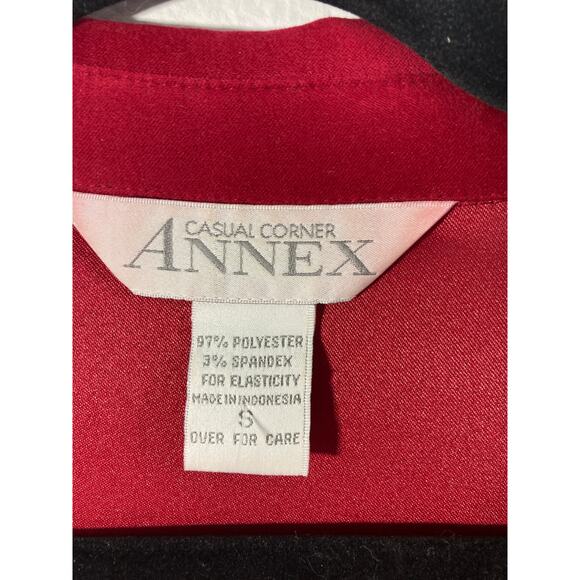 Casual Corner Annex Faux Suede Red Funky Y2k Lover Feminine 70's Button Jacket - Picture 3 of 6